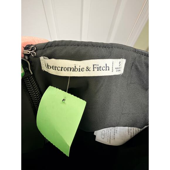 Abercrombie & Fitch Black Faux Leather Wrap Mini Skirt Women’s Small Y2K - Picture 4 of 12